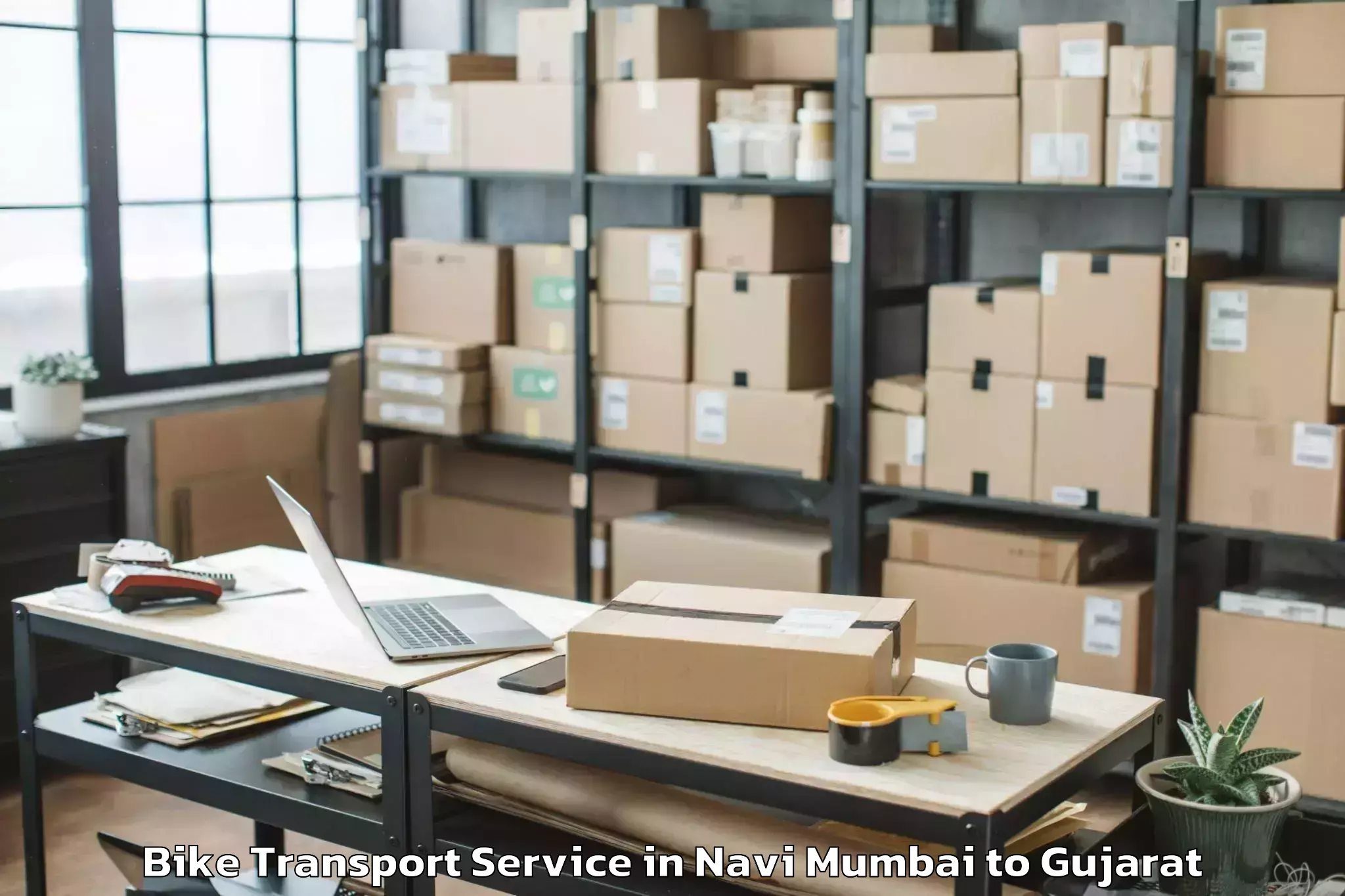 Book Your Navi Mumbai to Vatadara Bike Transport Today